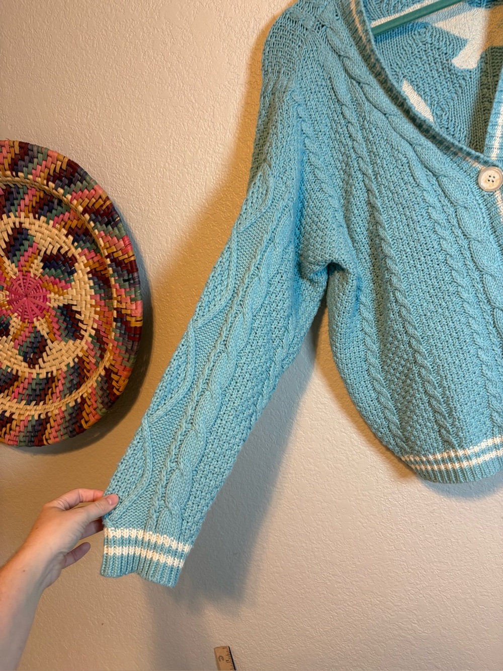 Taylor Swift 1989 Cardigan Blue Seagulls Knit Cozy XL 2XL - Picture 4 of 12